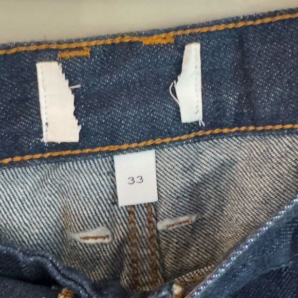 Frame NWOT le high and tight straight leg cropped dark wash 90s jeans sz 33 - Picture 4 of 8